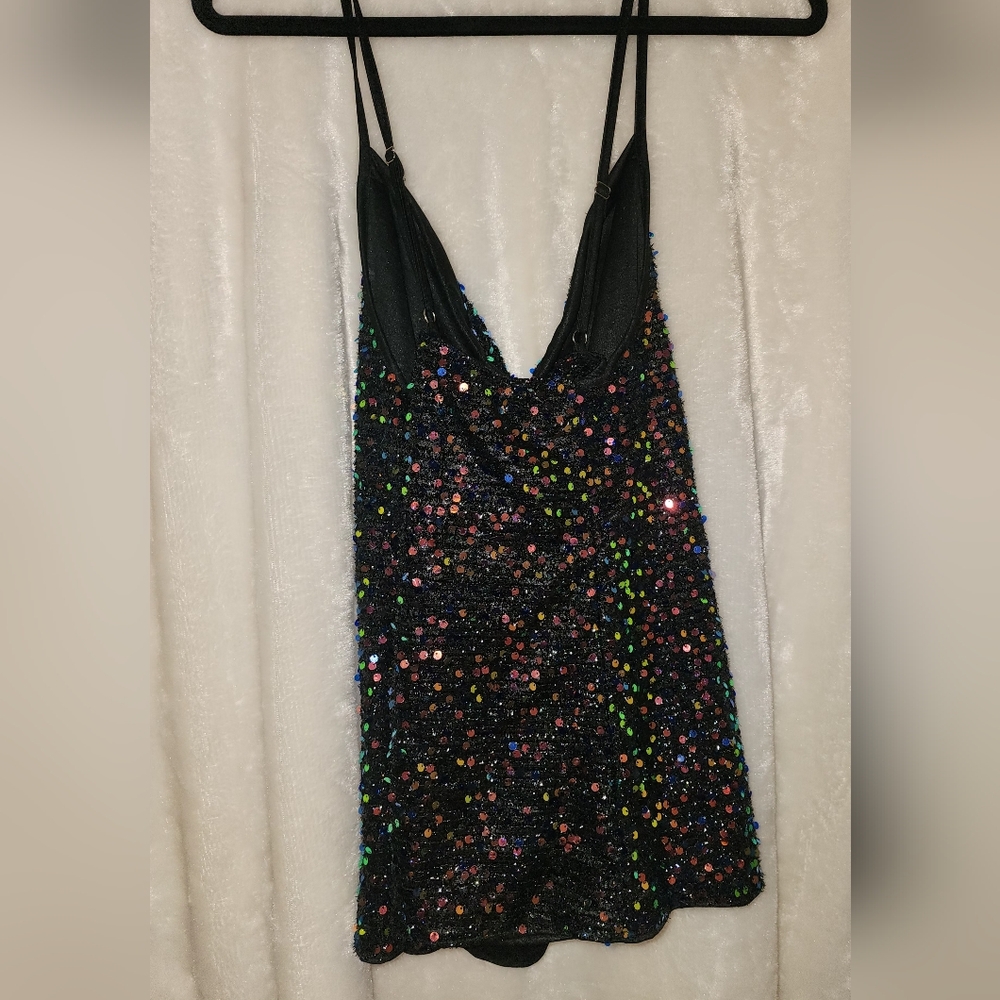 Sequin Tank Curve Plus Size 3X Adjustable Straps